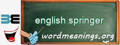 WordMeaning blackboard for english springer